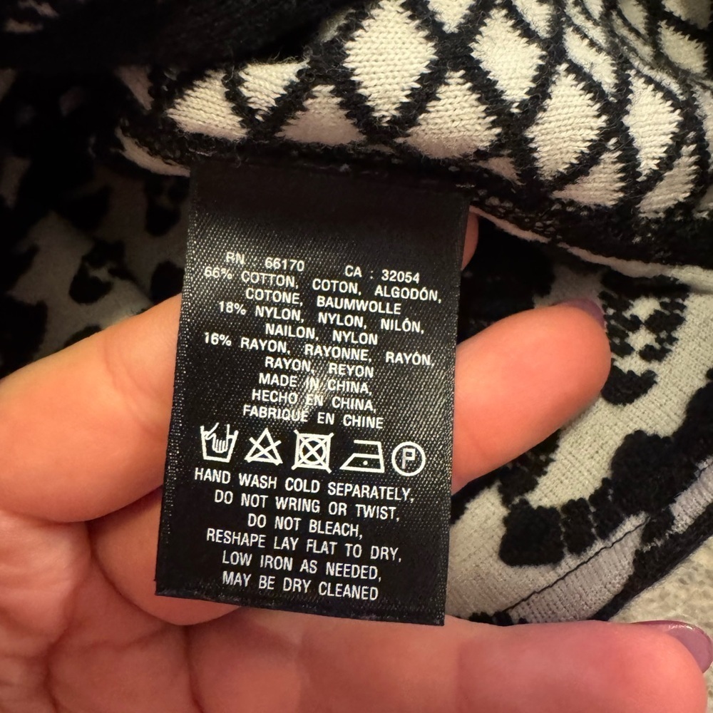 Anthropologie Moth Black and White Zip Up Blazer, L - Picture 4 of 7